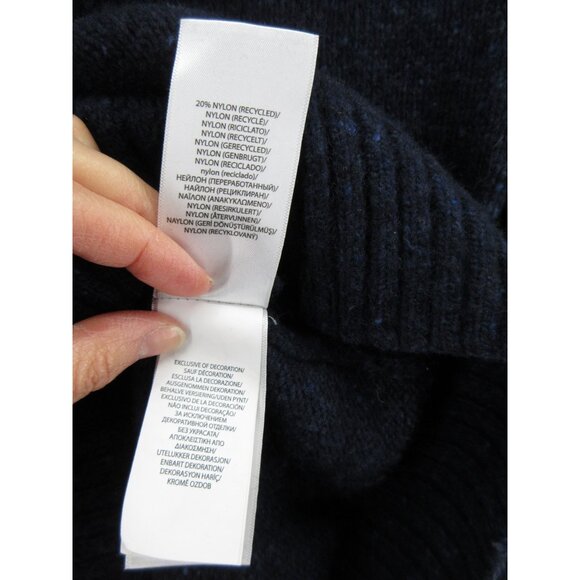 Ralph Lauren Polo Sweater Small Wool Blend Shawl Speckled Pullover Pony - Picture 11 of 12